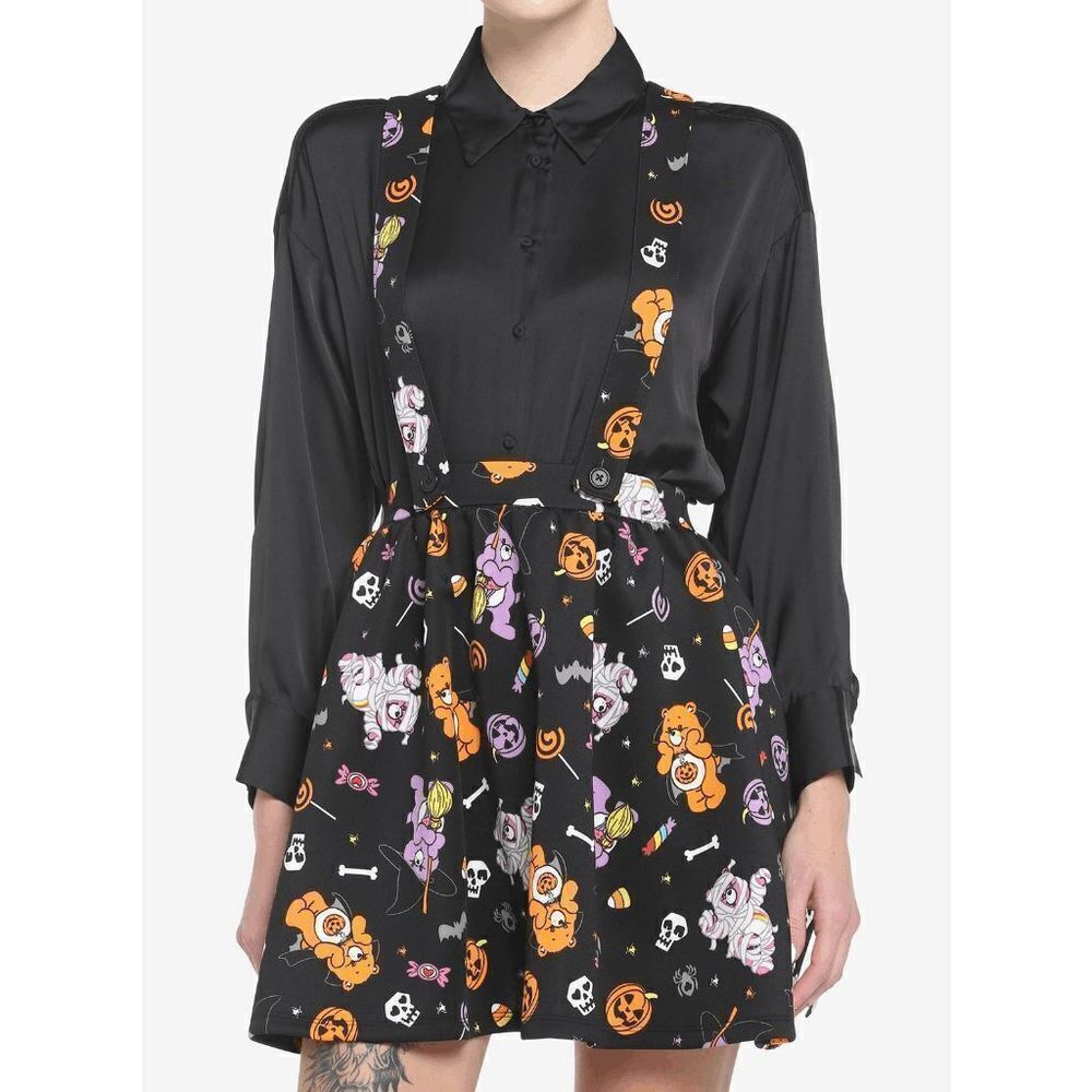 Care Bears Halloween Candy Suspender Skirt Size Small